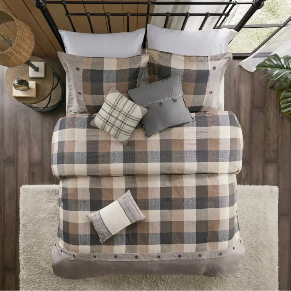 Madison Park Ridge 6 Piece Herringbone Duvet Cover Set